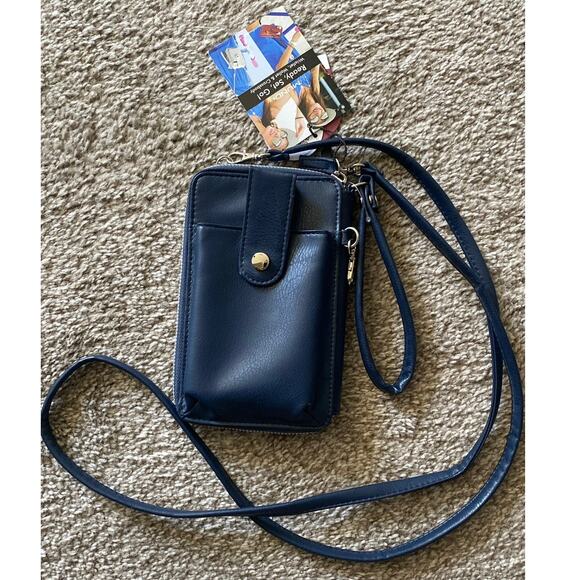 mundi Handbags - NWT Navy Blue Purse - Wristlet , Wallet , Crossbody